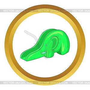 Childrens slide elephant icon - vector clipart / vector image