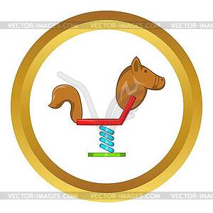 Horse swing icon - vector image