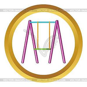 Baby swing icon - vector clip art