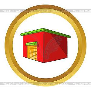 Beer warehouse icon - vector image