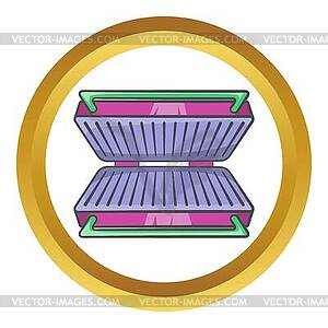 Electric grill icon - vector clip art