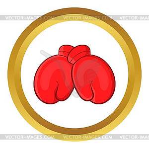 Red boxing gloves icon - vector clipart