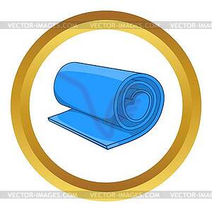 Fitness mat icon - vector clip art