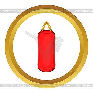 Red sports pear icon - vector image