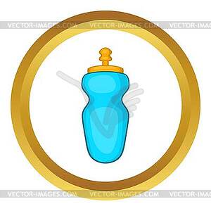 Sports flask with water icon - vector clipart