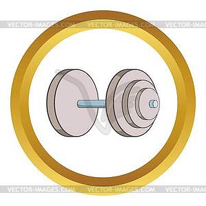 Heavy dumbbell icon - color vector clipart