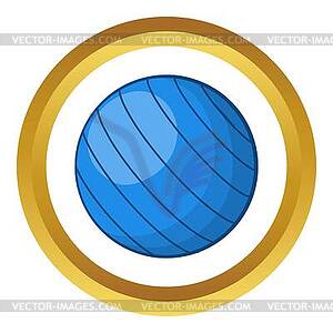 Blue volleyball ball icon - vector image