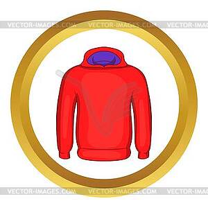 Mens winter sweatshirt icon - vector image