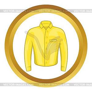 Yellow man shirt icon - vector clipart