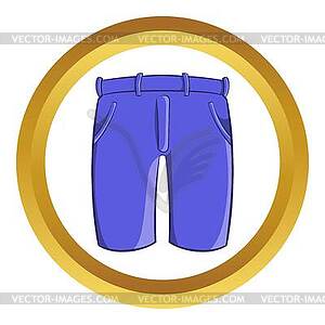 Mens classic shorts icon - vector clip art