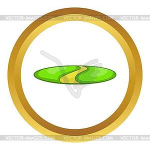 Country road icon - royalty-free vector clipart