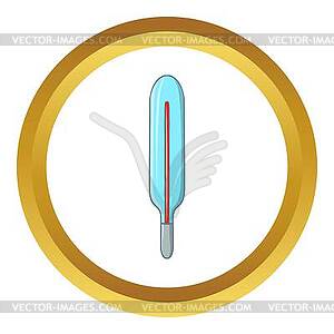 Medical mercury thermometer icon - vector image