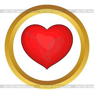 Red heart icon - vector image