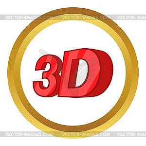 Sign 3d icon - vector image