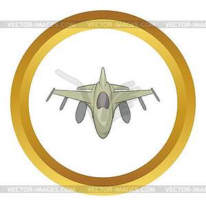 Military aircraft icon - vector image