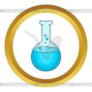 Chemical laboratory flask icon - vector image