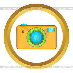 Yellow camera icon - vector clip art