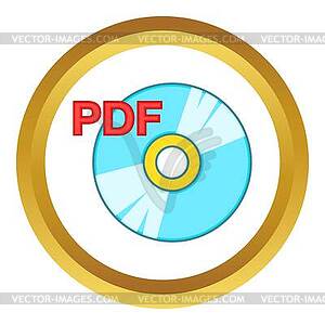 PDF book icon - vector clip art