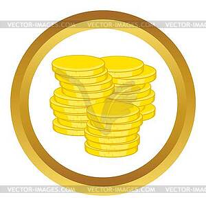 Gold coins icon - vector clip art
