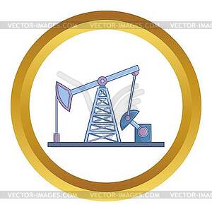 Oil rig icon - vector image