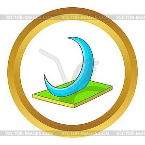 Skyscraper-Crescent in UAE icon - vector clipart