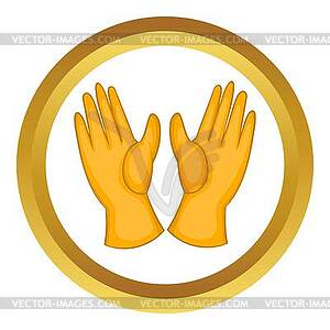 Rubber gloves icon - vector clipart