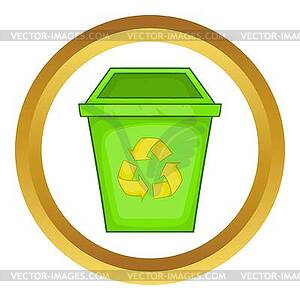 Eco dustb icon - vector EPS clipart