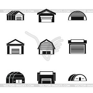 Storage icons set, simple style - vector clipart / vector image