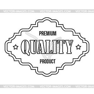 Premium quality product icon, outline style - royalty-free vector clipart