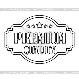 Premium quality label with stars icon - vector clip art