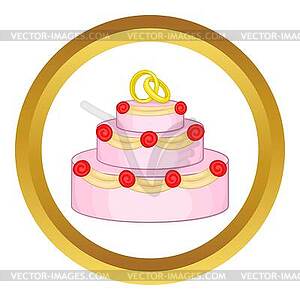 Wedding cake icon - vector image