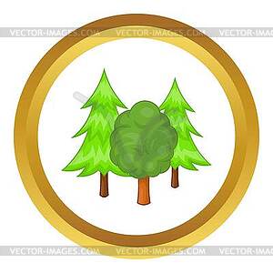 Forest trees icon - vector clip art