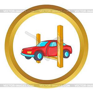 Car lifting icon - vector clipart