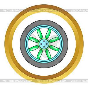 Car wheel icon - vector clip art