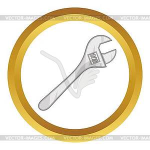 Wrench adjustable spanner icon - vector clip art