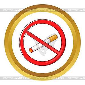 No smoking sign icon - color vector clipart