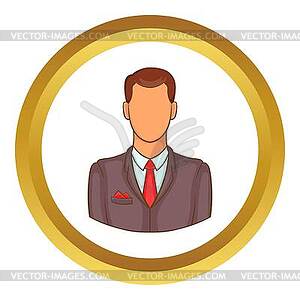 Man in suit avatar icon - vector clip art