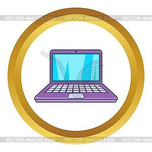 Laptop icon - vector image