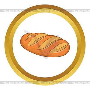 Fresh bread icon - vector image