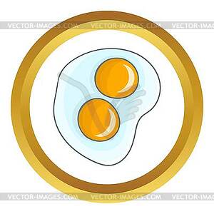 Fried eggs icon - vector clipart
