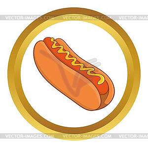 Hot dog icon - vector clipart