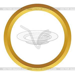 Soup plate icon - vector image