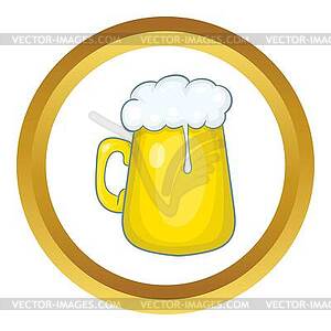 Glass mug of beer icon - vector clipart