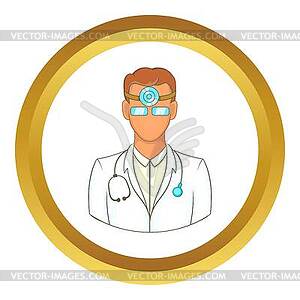 Doctor with stethoscope icon - vector clip art