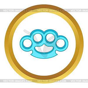 Brass knuckles icon - vector clipart