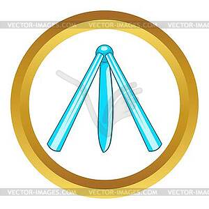 Butterfly knife icon - vector clip art