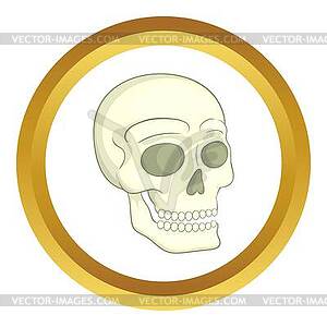 Human skull icon - vector clipart