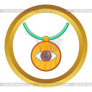 Amulet against evil eye icon - color vector clipart