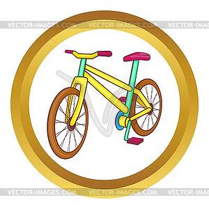 Yellow bike icon - vector clipart / vector image