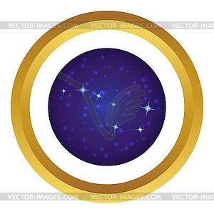 Night sky with stars icon - vector clipart / vector image